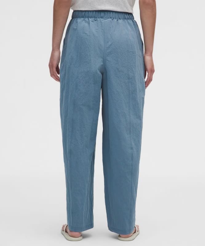 lululemon Crinkle Nylon Mid-Rise Barrel-Leg Pants *Asia Fit - Steel Blue