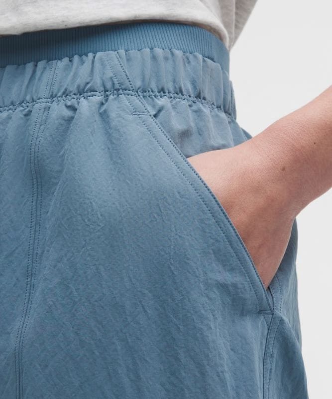 lululemon Crinkle Nylon Mid-Rise Barrel-Leg Pants *Asia Fit - Steel Blue