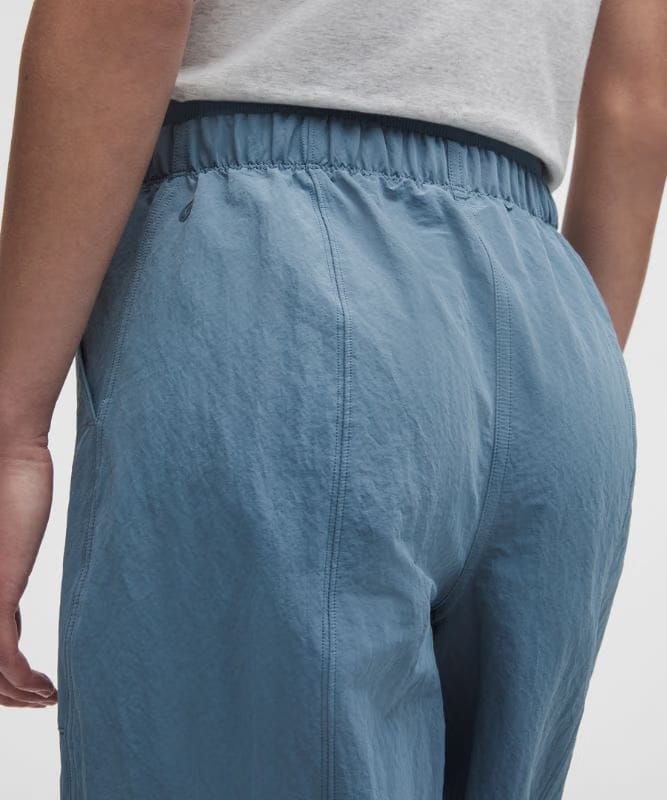 lululemon Crinkle Nylon Mid-Rise Barrel-Leg Pants *Asia Fit - Steel Blue