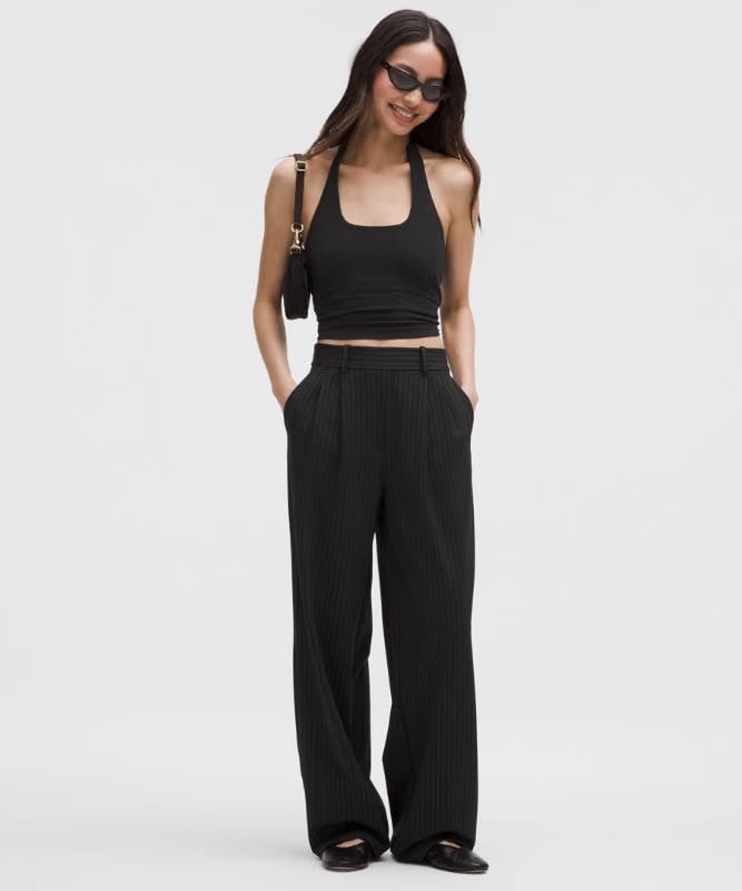 lululemon Daydrift High-Rise Wide-Leg Trouser *Asia Fit - Black/Light Ivory