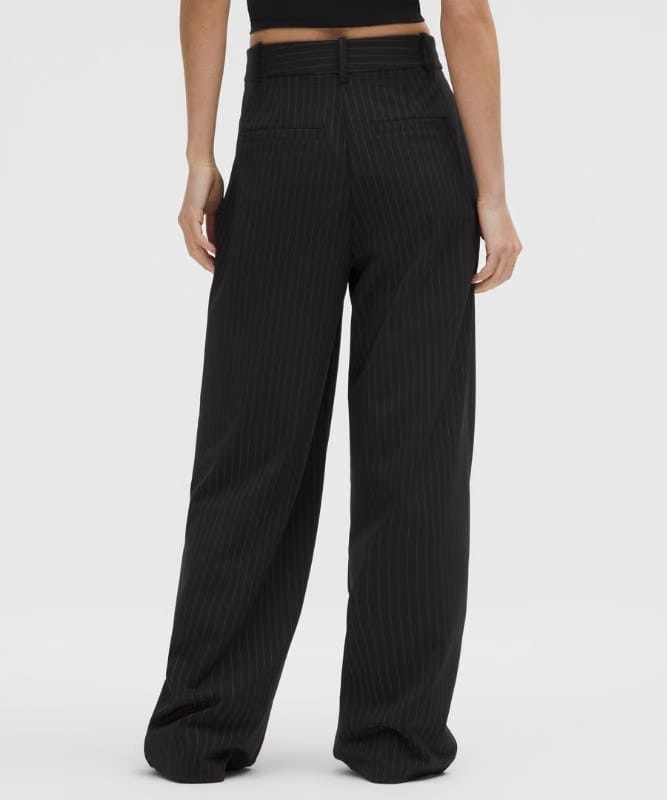 lululemon Daydrift High-Rise Wide-Leg Trouser *Asia Fit - Black/Light Ivory