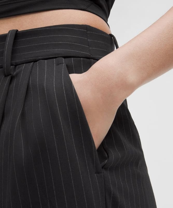 lululemon Daydrift High-Rise Wide-Leg Trouser *Asia Fit - Black/Light Ivory