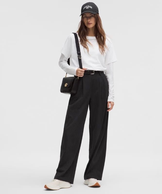 lululemon Daydrift High-Rise Wide-Leg Trouser *Regular - Black/Light Ivory