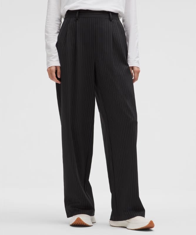 lululemon Daydrift High-Rise Wide-Leg Trouser *Regular - Black/Light Ivory