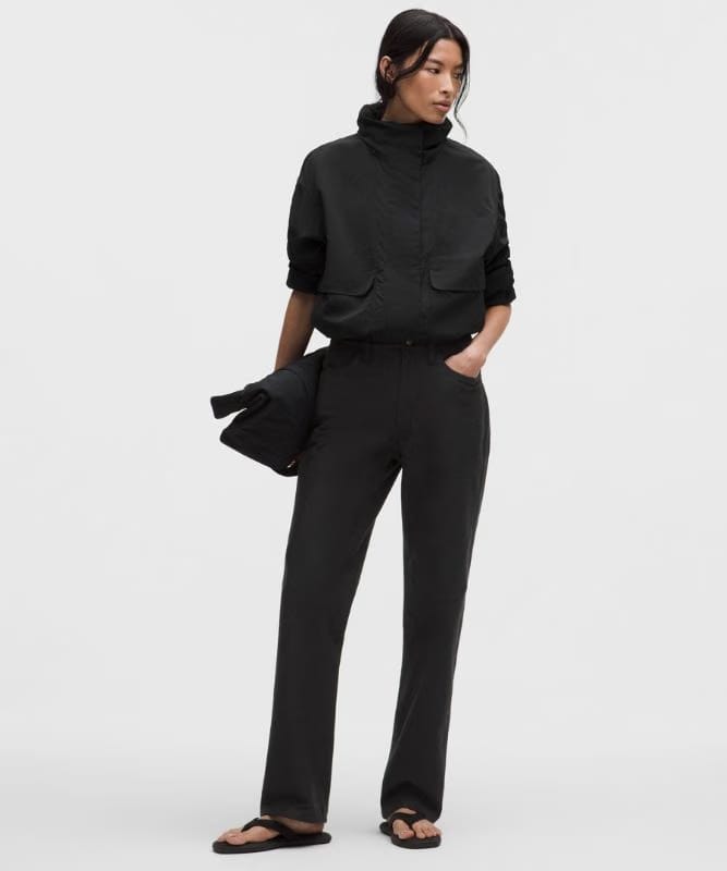 lululemon EasyFive Mid-Rise Relaxed-Straight Pant *Regular - Black