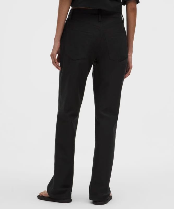 lululemon EasyFive Mid-Rise Relaxed-Straight Pant *Regular - Black