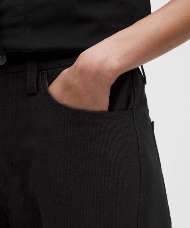 lululemon EasyFive Mid-Rise Relaxed-Straight Pant *Regular - Black