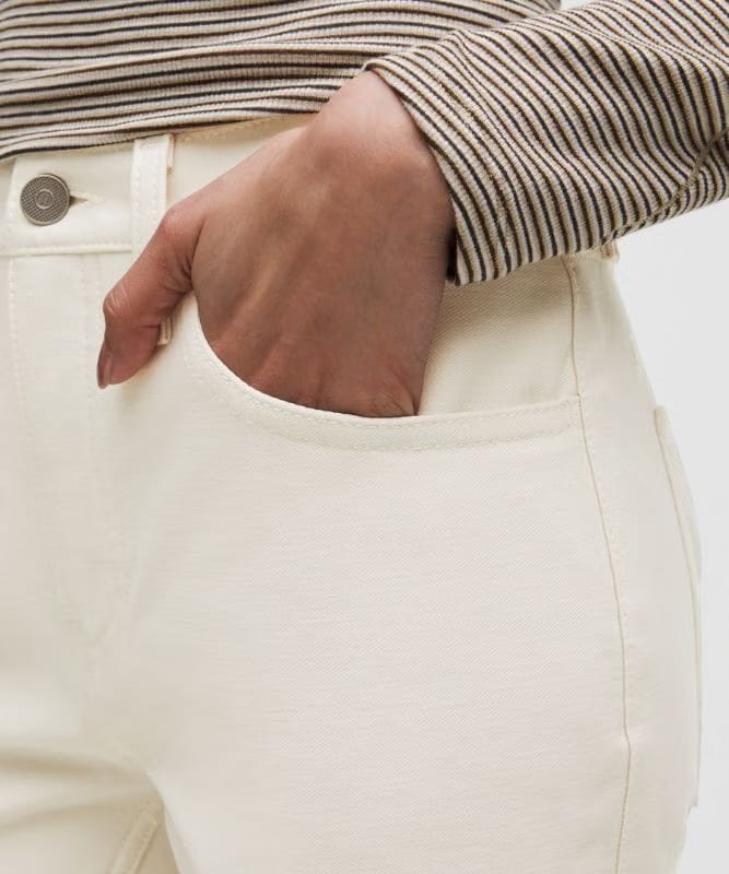 lululemon EasyFive Mid-Rise Relaxed-Straight Pant *Regular - Light Ivory