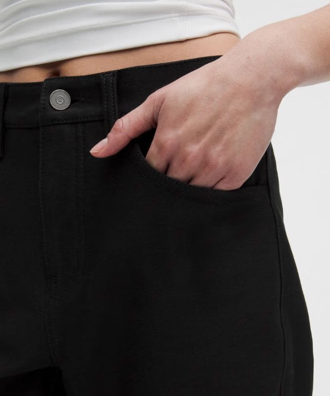 lululemon EasyFive Mid-Rise Relaxed-Straight Pants *Asia Fit - Black