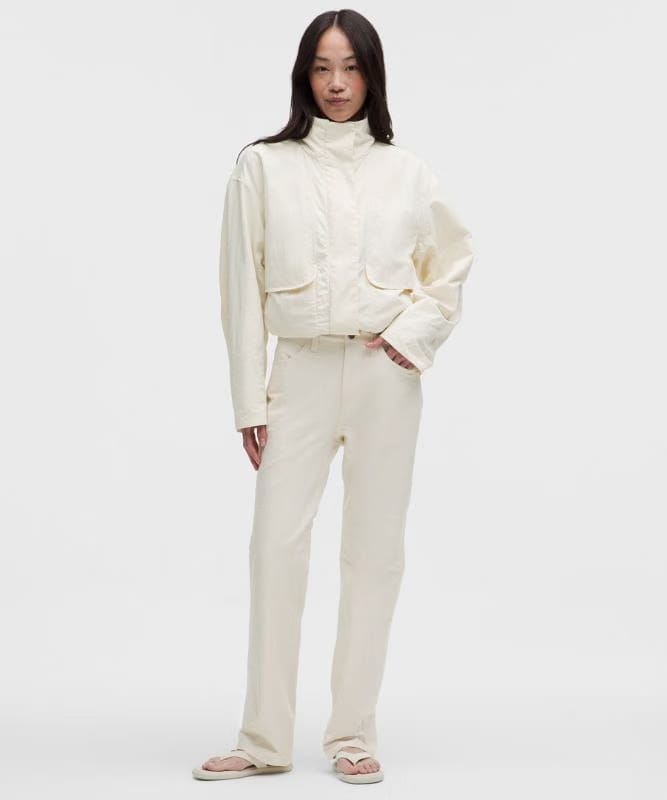 lululemon EasyFive Mid-Rise Relaxed-Straight Pants *Asia Fit - Light Ivory