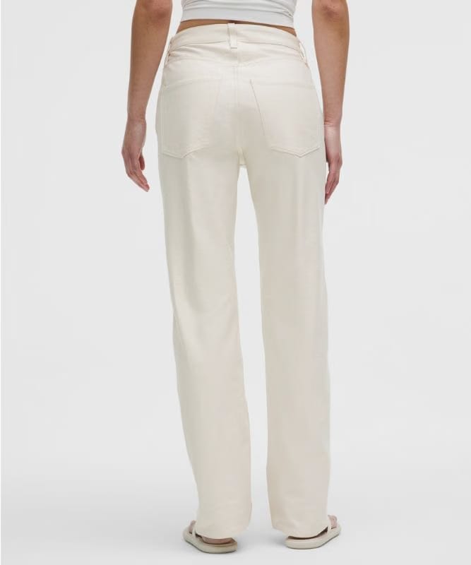 lululemon EasyFive Mid-Rise Relaxed-Straight Pants *Asia Fit - Light Ivory
