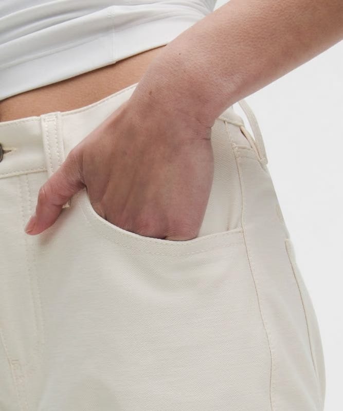 lululemon EasyFive Mid-Rise Relaxed-Straight Pants *Asia Fit - Light Ivory