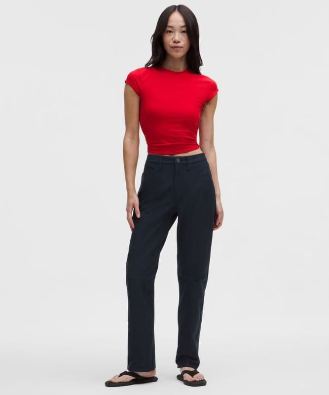 lululemon EasyFive Mid-Rise Relaxed-Straight Pants *Asia Fit - True Navy