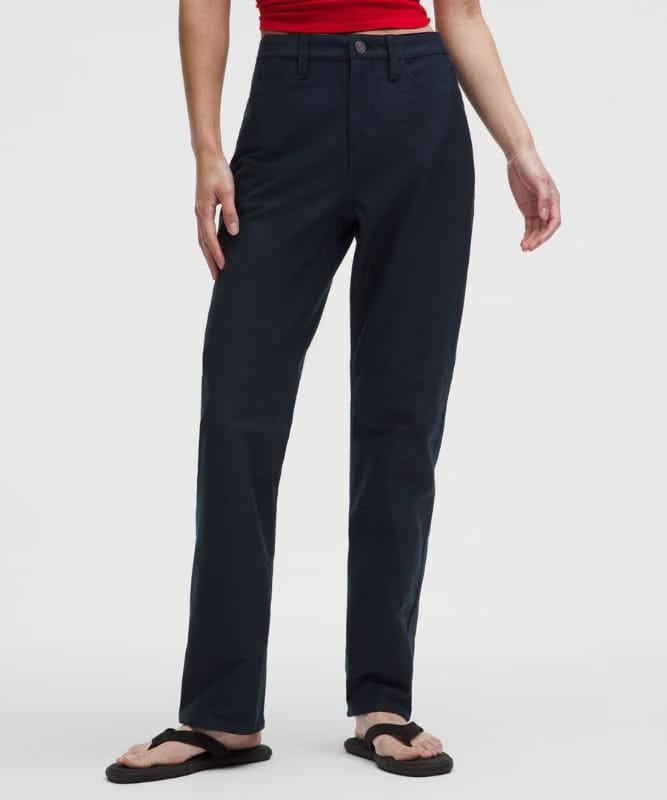 lululemon EasyFive Mid-Rise Relaxed-Straight Pants *Asia Fit - True Navy