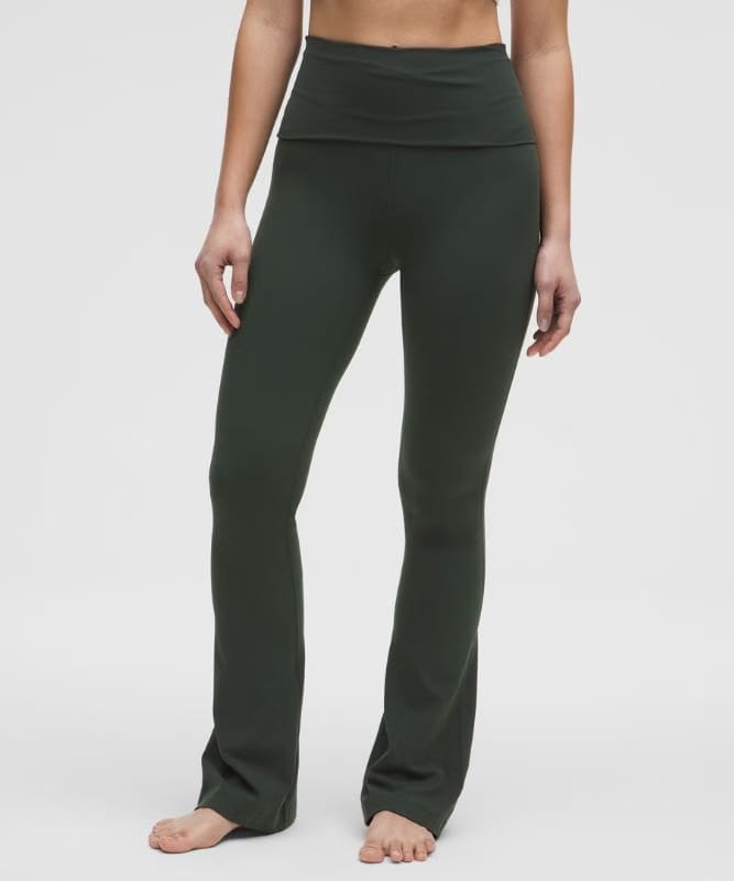 lululemon Groove Nulu Foldover-Waist Flared Pants *Asia Fit - Rainforest Green