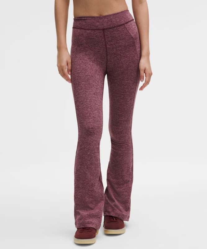 lululemon Lunar New Year Softy Suedey High-Rise Split-Hem Flared Pant *Short - Burgundy Bay/Burgundy Bay