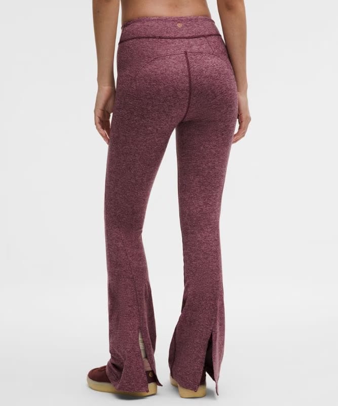 lululemon Lunar New Year Softy Suedey High-Rise Split-Hem Flared Pant *Short - Burgundy Bay/Burgundy Bay