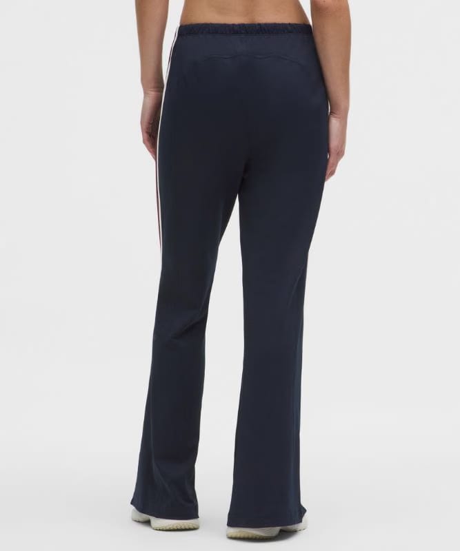 lululemon Striped Slim-Fit Mid-Rise Track Pants *Asia Fit - True Navy/Light Ivory/Burgundy Bay
