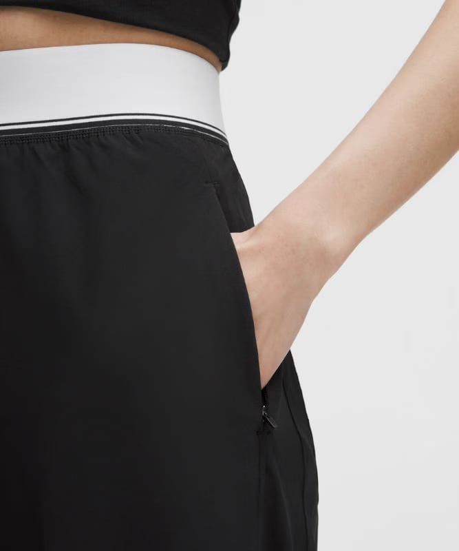 lululemon Swift High-Rise Wide-Leg Pants Logo Waistband *Asia Fit - Black/White