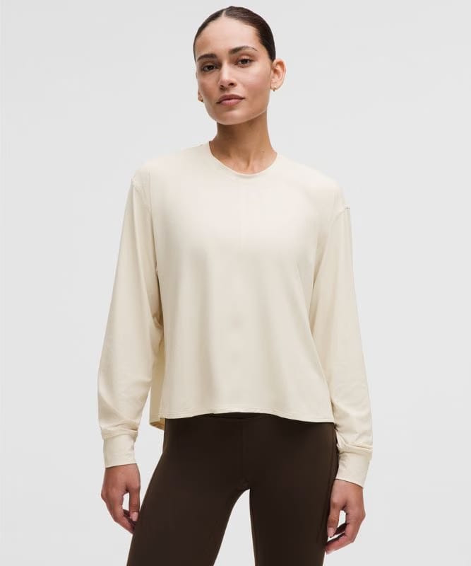 lululemon All-Sport Tie-Back Long-Sleeve Shirt - Light Ivory