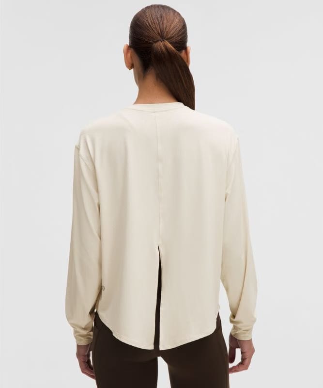 lululemon All-Sport Tie-Back Long-Sleeve Shirt - Light Ivory