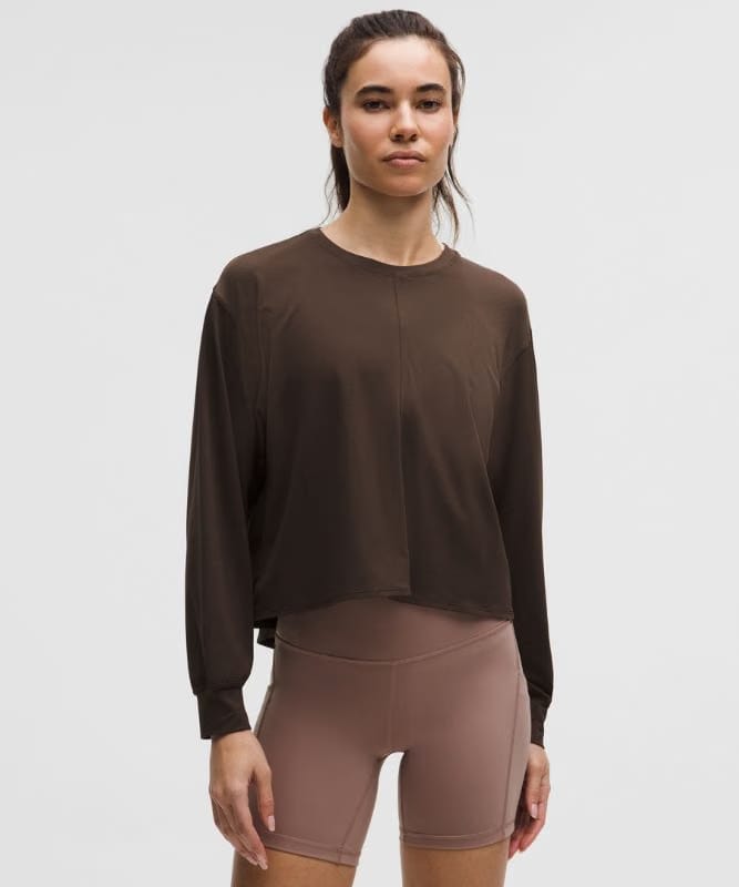 lululemon All-Sport Tie-Back Long-Sleeve Shirt - Walnut Crunch