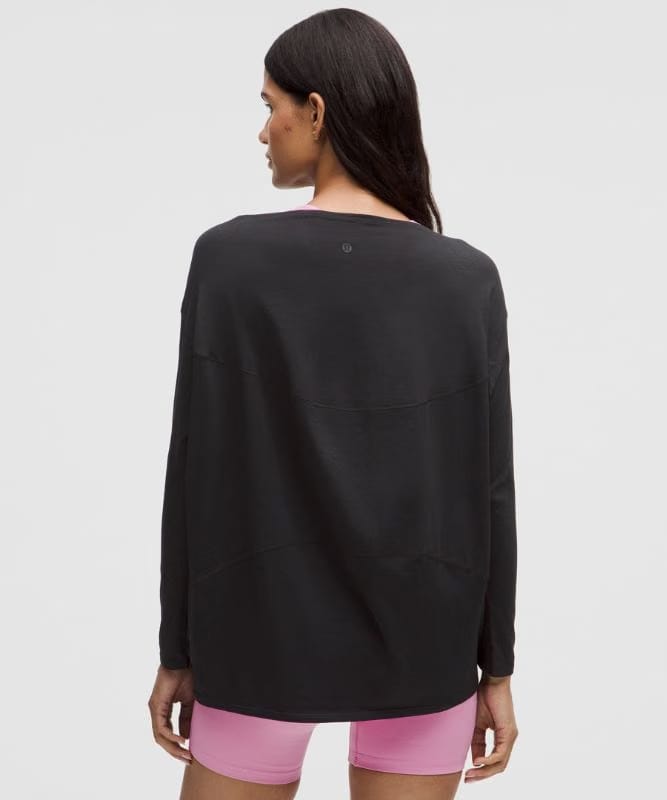 lululemon Back In Action Organic Cotton Long-Sleeve Shirt - Black