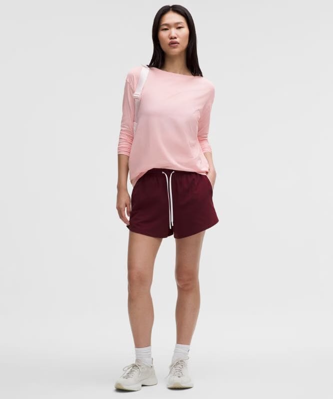 lululemon Back In Action Organic Cotton Long-Sleeve Shirt - Pink Pearl