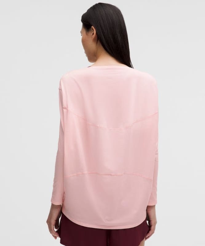 lululemon Back In Action Organic Cotton Long-Sleeve Shirt - Pink Pearl