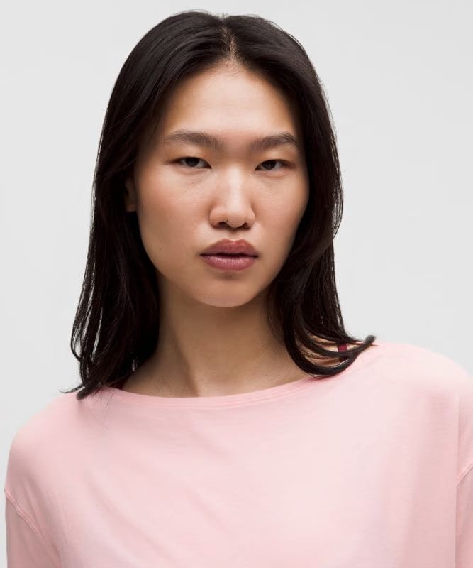 lululemon Back In Action Organic Cotton Long-Sleeve Shirt - Pink Pearl