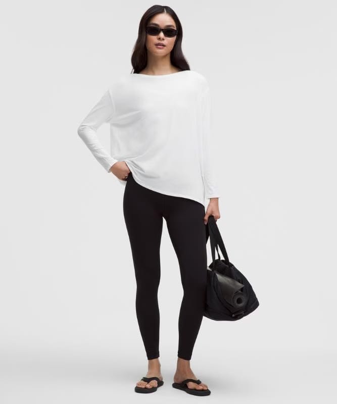 lululemon Back In Action Organic Cotton Long-Sleeve Shirt - White