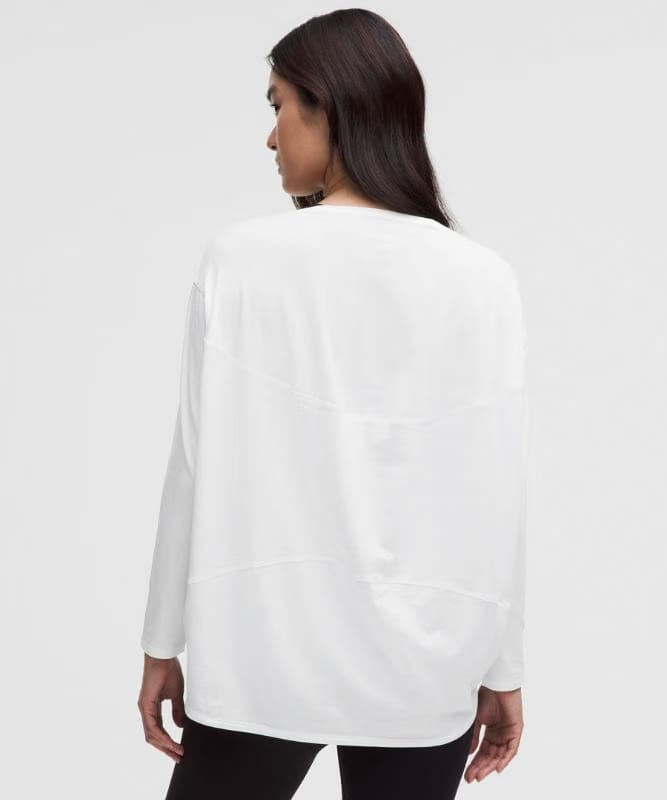 lululemon Back In Action Organic Cotton Long-Sleeve Shirt - White