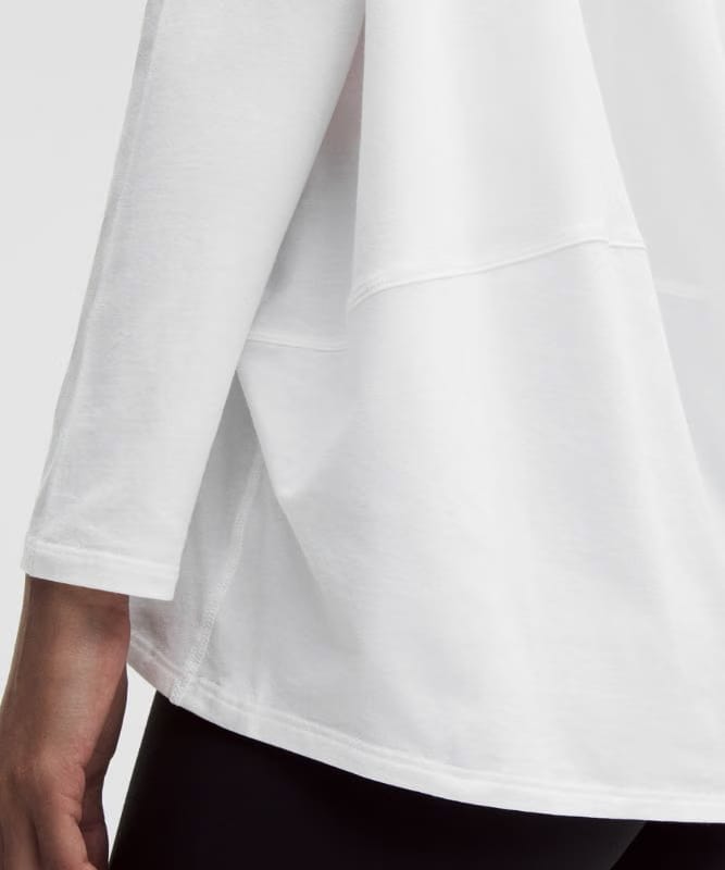 lululemon Back In Action Organic Cotton Long-Sleeve Shirt - White