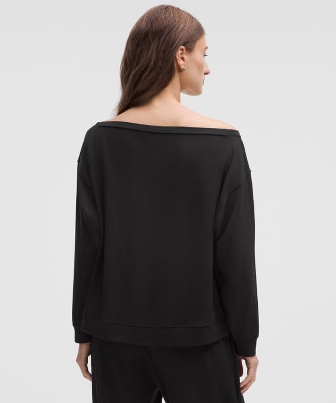 lululemon BeCalm Oversized Boatneck Long-Sleeve Shirt - Black