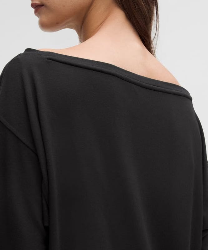 lululemon BeCalm Oversized Boatneck Long-Sleeve Shirt - Black