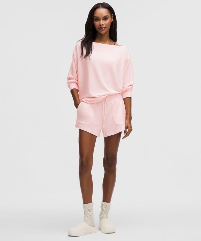 lululemon BeCalm Oversized Boatneck Long-Sleeve Shirt - Pink Pearl