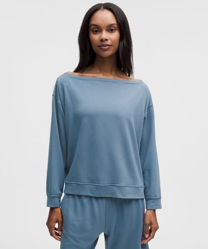lululemon BeCalm Oversized Boatneck Long-Sleeve Shirt - Steel Blue