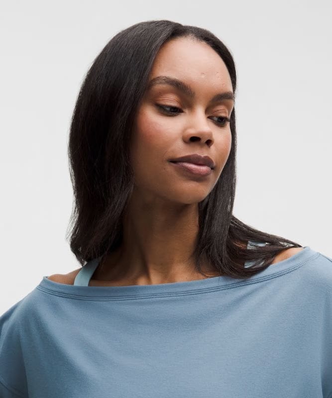 lululemon BeCalm Oversized Boatneck Long-Sleeve Shirt - Steel Blue