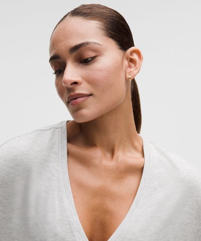 lululemon BeCalm Wrap-Front Long-Sleeve Shirt - Heathered Core Ultra Light Grey