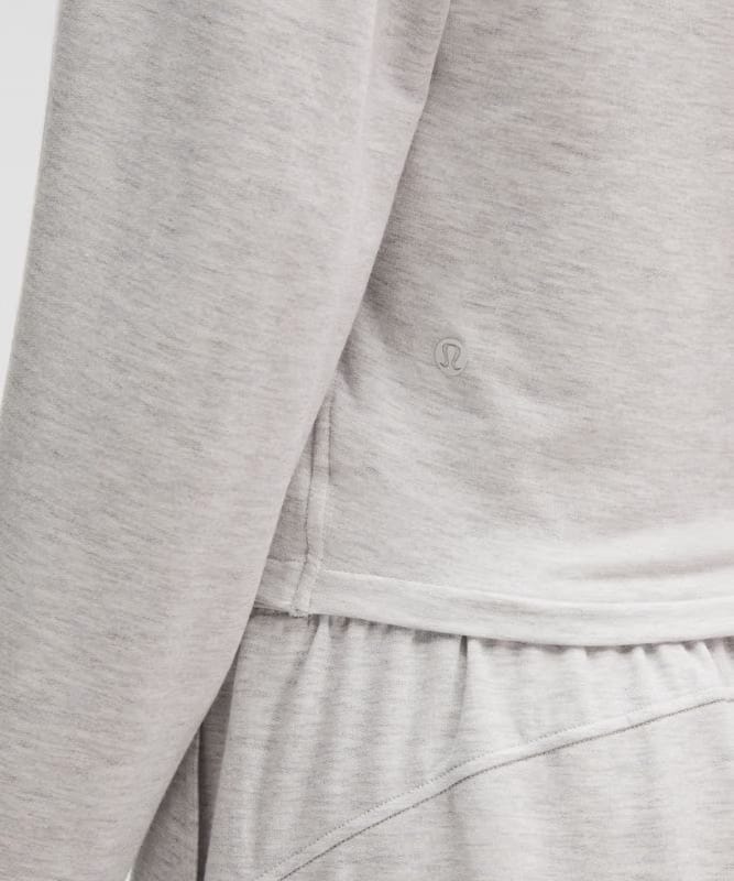 lululemon BeCalm Wrap-Front Long-Sleeve Shirt - Heathered Core Ultra Light Grey