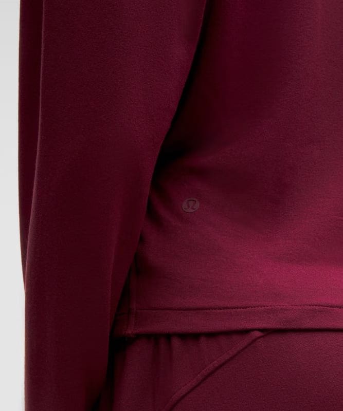 lululemon BeCalm Wrap-Front Long-Sleeve Shirt *Updated Fabric - Burgundy Bay