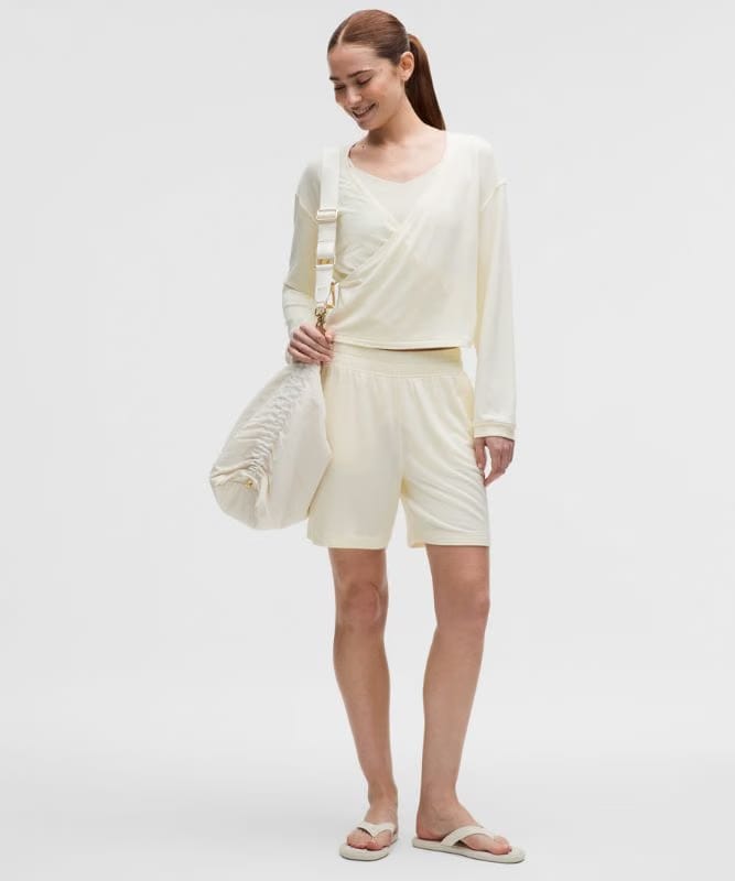lululemon BeCalm Wrap-Front Long-Sleeve Shirt *Updated Fabric - Coconut Ivory