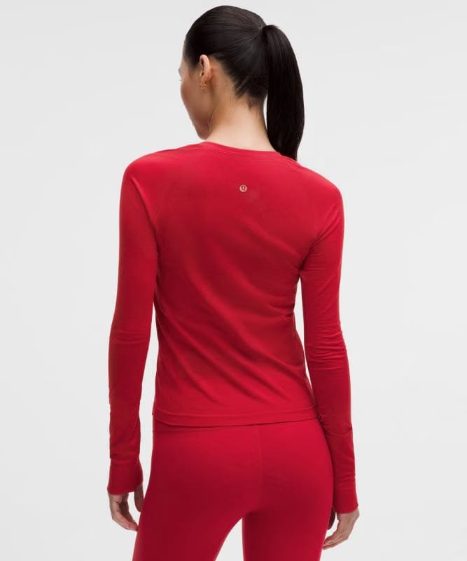 lululemon Lunar New Year Swiftly Tech Long-Sleeve Shirt 2.0 *Waist Length - Oxford Red/Oxford Red