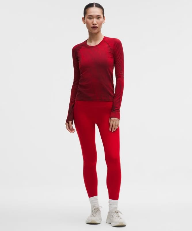 lululemon Lunar New Year Swiftly Tech Long-Sleeve Shirt 2.0 *Waist Length - Oxford Red/Oxford Red