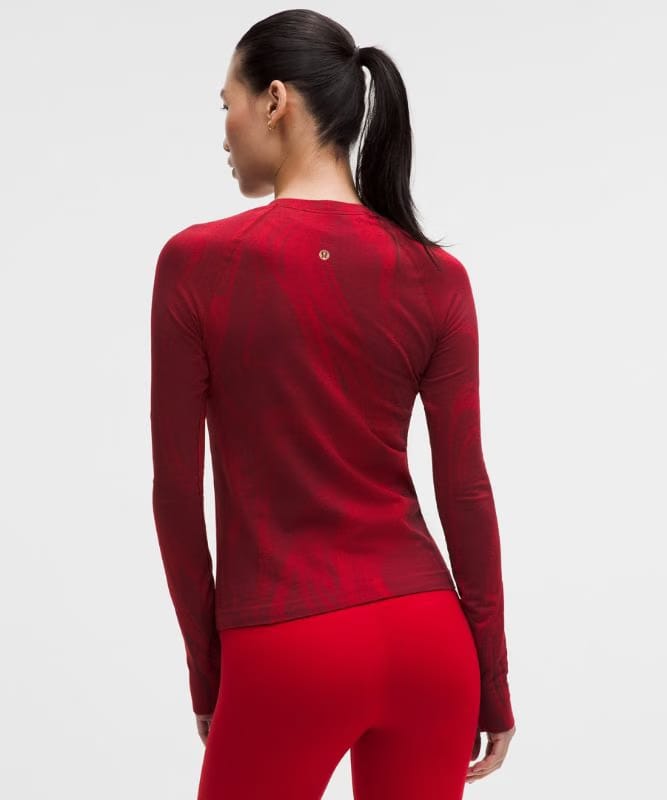 lululemon Lunar New Year Swiftly Tech Long-Sleeve Shirt 2.0 *Waist Length - Oxford Red/Oxford Red