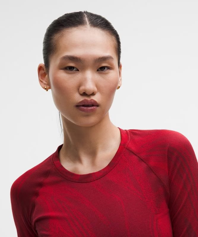 lululemon Lunar New Year Swiftly Tech Long-Sleeve Shirt 2.0 *Waist Length - Oxford Red/Oxford Red