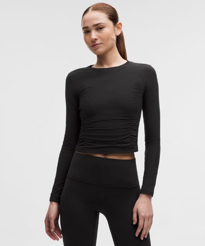 lululemon Nulu with Mesh Overlay Long-Sleeve Shirt - Black