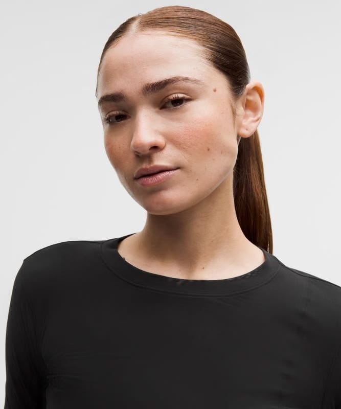 lululemon Nulu with Mesh Overlay Long-Sleeve Shirt - Black
