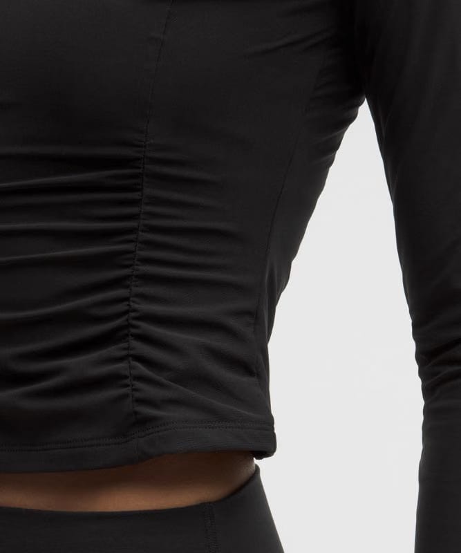 lululemon Nulu with Mesh Overlay Long-Sleeve Shirt - Black