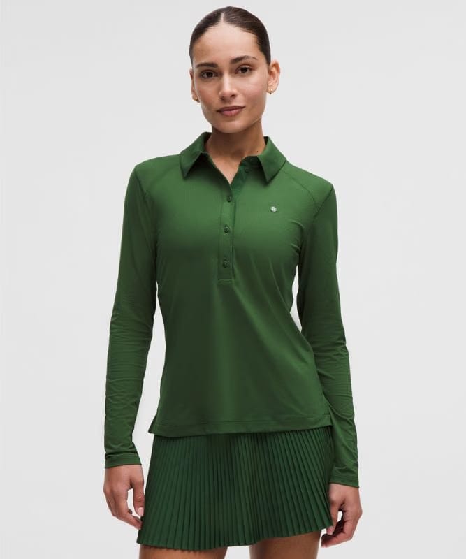 lululemon Quick-Dry Long-Sleeve Polo Shirt *Straight Hem - Ivy Grove